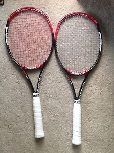Two Tecnifibre TFight 320 Tennis Racquets with 4-5/8 grips