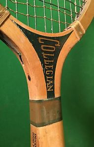 VINTAGE E. KENT COLLEGIAN WOOD TENNIS RACKET