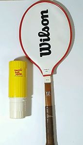 VINTAGE Chris Evert Autograph WILSON Tennis Racquet Racket & Tennis Ball Saver