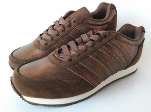 K-Swiss New Haven Snake CMF Memory Foam Women's Shoes Size 7 M Brown White New