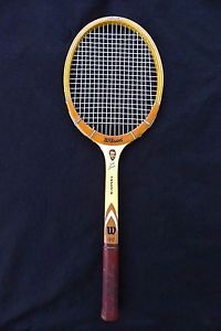 WILSON Jack Kramer TOPSPIN Tennis Racquet Vintage Wood Grip 4 1/2" w/Press,Cover