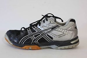 Womens ASICS GEL-Rocket indoor squash or racquetball shoes Sz 8.5 Black Silver