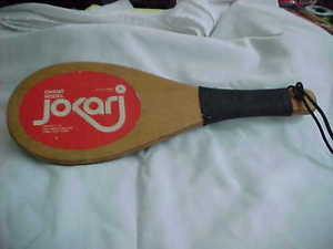 Jokari Champ Model Racquetball Paddle / Wood Racquet 1970s Vintage