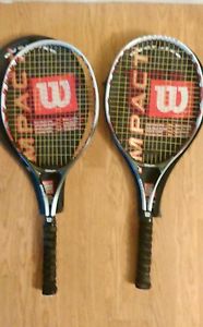 Set of two Wilson Impact Tennis Racquet with Matching Covers
