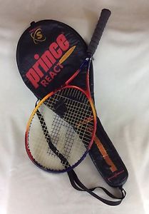 PRINCE REACT Synergy Series Longbody Titanium 107 OVERSIZE TENNIS RACQUET w/Bag