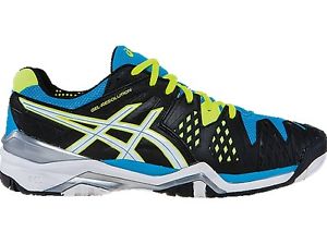 Asics Resolution 6 men Onyx/Blue/Yellow