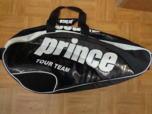 Prince Black White Tour Team 6 pack tennis bag for Tennis Racquet
