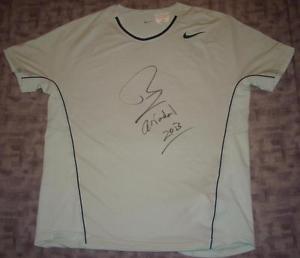 SHIRT CAMISETA MAGLIA USADA SIGNED FIRMADA USED WORN NIKE RAFAEL NADAL TENNIS