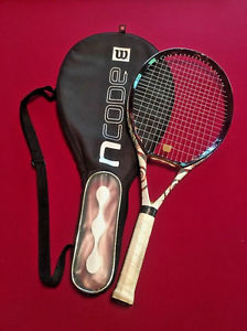 Wilson NCODE DIVINE IRIS 4 1/2 Women's Oversize Tennis Racquet + Case EXCELLENT