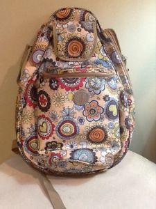 Jetpac Life is Tennis Multi-Colored Tennis Racquet Bag Backpack Slingbag Storage