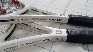 Pair Wilson BLX 2  Pro Staff 100 LS Prostaff 100LS Spin Roger Federer 1/8 Grip