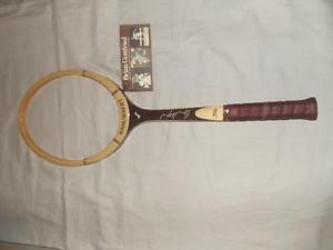 NEW SNAUWAERT SIGNED BRIAN GOTTFRIED WOODEN TENNIS RACQUET