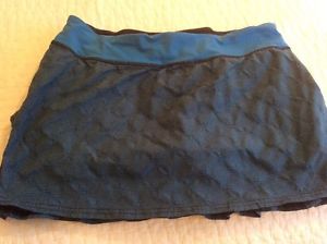 LuluLemon Tennis Skirt Blue/Black Print Size 10