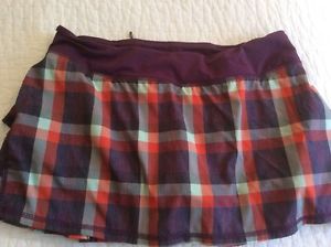 LuluLemon Tennis Skirt Purple/Red Print Size 10