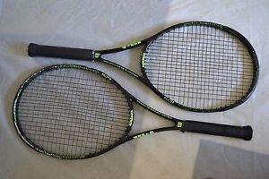 2 USED -Wilson Blade 104 4-1/4 Tennis Racquet with Bag
