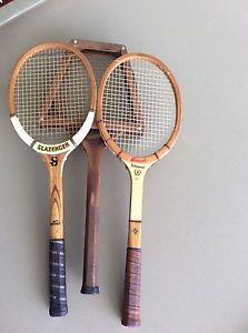 Vintage 1940's-60' Tennis Raquets X 3 Plus 1 Frame