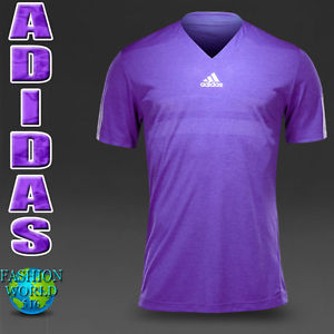 Adidas Tennis - Barricade ClimaChill V-NeckTee Size Large Purple S00712
