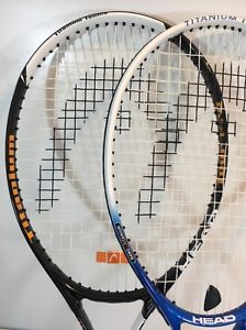 TWO Head Tennis Racquets Titanium; Head Pro And T. Conquest