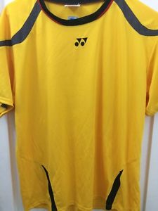 Medium Yonex Yellow Drifit Shirt Badminton Tennis Racquet Sports