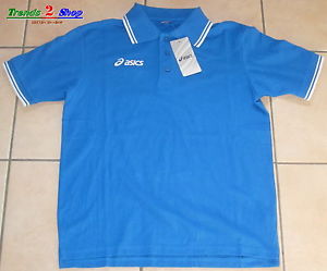 Asics camiseta hombre deportiva de tenis Correr Camisa Polo Nelson Royal NUEVO