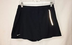 NIKE FIT DRY Ladies Black Tennis Running Poly/Spandex Skirt Skort Sz M
