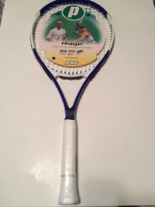 PRINCE RAGE VIBRATION SYSTEM BLUE OVERSIZE TENNIS RACQUET 4 3/8" GRIP