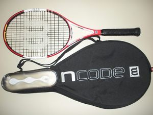 WILSON nCODE SIX-ONE 95  16X18  TENNIS RACQUET 4 3/8 (NEW STRINGS)