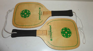 Pair of SWINGER Pickleball Pickle-Ball Wood Paddles (2) Two