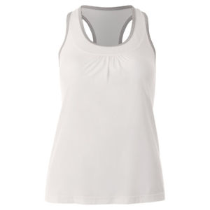 New Sofibella Women`s Blossom Racerback Tennis Tank White Size Medium