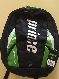 PRINCE Tour Team Back Pack - Black / Green - NWT Reg $90