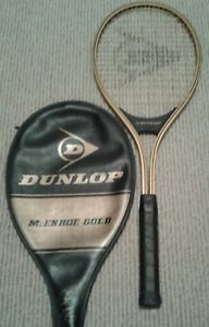 McEnroe Gold Racquet by Dunlop, with Cover, 4-3/8" Grip