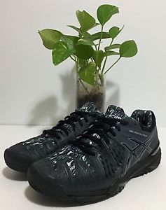 Asics Gel-Resolution 6 Tennis Shoe E500J 8590 Black/Gray/Camo Men's Sz 8.5M