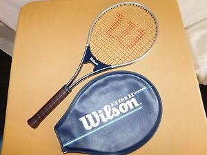 WILSON EXTRA II LARGEHEAD LEATHER GRIP & COVER TENNIS RACQUET