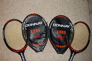 Donnay Borg Pro 54 inch wooden tennis racquet racket rackets with covers Bjorn