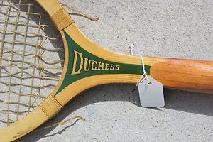Duchess D&M Sporting Goods Wooden Tennis Racket-birddog rounded butt handle