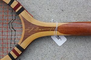 FJ Bancroft 1915 PT Wooden Tennis Racket excellent condition