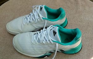 Men's Adidas Barricade 2016, size 11 M, White/Green