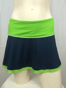 Nike Dri-Fit Women's Golf Tennis Skirt Skort Blue/Green Fit and Flare Size S