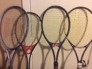 Lot Of 4 Donnay Racquets: 99 X-dual Gold, Mid 725, Wst Winner, Colt Jr