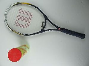 Wilson Graphite Hybrid Tennis Racquet with 3 Penn Balls