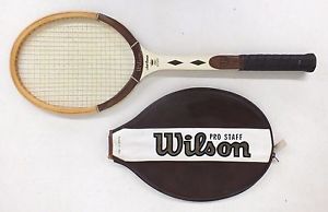 WILSON Jack Kramer PRO STAFF Wood Tennis Racket 4-1/2" LIGHT with Cover