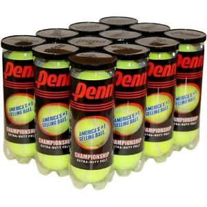 Penn Championship Extra Duty Tennis Balls Value Bulk Pack of 12 Cans (36 balls)