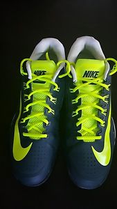 NIKE Lunar Ballistec 1.5 Men's Tennis Shoes, White/Volt (Size: US 10.5)