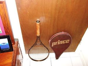 Prince Inter Oversize Tennis Racket Bronze Vtg OS Racquet Strung 4 1/4 + Cover