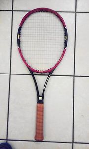 MINT WILSON PRO STAFF 97S 18 x 17 TENNIS RACQUET w/HYBRID STRINGS 4 3/8" GRIP ..