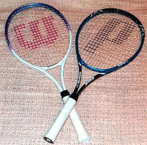 2 Never Used 27" Tennis Racquets Prince Play & Stay 27 Wilson Titanium Triumph