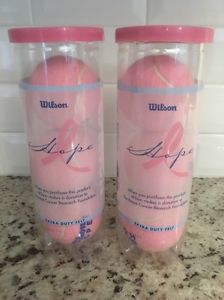 Wilson Sporting Goods Hope All Court Extra Duty Tennis Balls (Pink, 2-Cans)