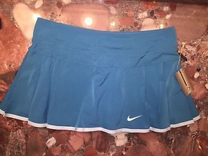 NWT NIKE Maria Sharapova Blue Pleated Tennis Golf Sport Dri fit Skirt Skort L
