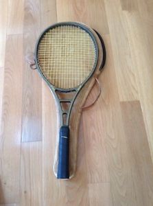Vintage PRINCE BORON Tennis Racquet Racket #14594  w/ Leather Case 4 5/8"