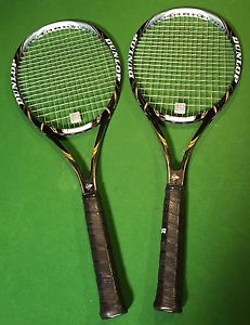 DUNLOP 1 ONE HUNDRED TENNIS RACKETS MINT W/New 4 3/8 GRIPS LOT AEROGEL 4D 90SQ"